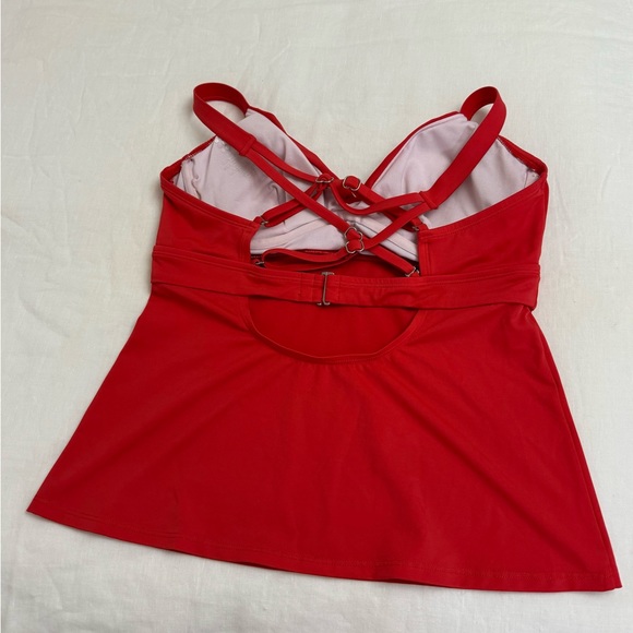 TITLE NINE ORANGE - RED METIS UNDERWIRE
TANKINI TOP SIZE 34D SUMMER BEACH RESORT - Picture 10 of 13